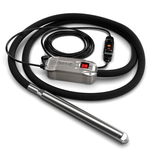 Высокочастотный глубинный вибратор со встроенным преобразователем 7 м Vektor EL 50 по ценам производителя в Челябинске с доставкой по всей России