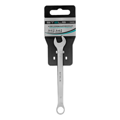 Ключ комбинированный, 9 мм, CrV, матовый хром Stels по ценам производителя в Челябинске с доставкой по всей России
