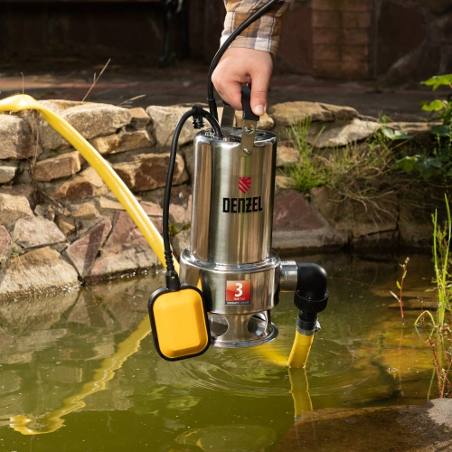 Дренажный насос DP1100X, 1100 Вт, подъем 11 м, 15500 л/ч Denzel по ценам производителя в Челябинске с доставкой по всей России