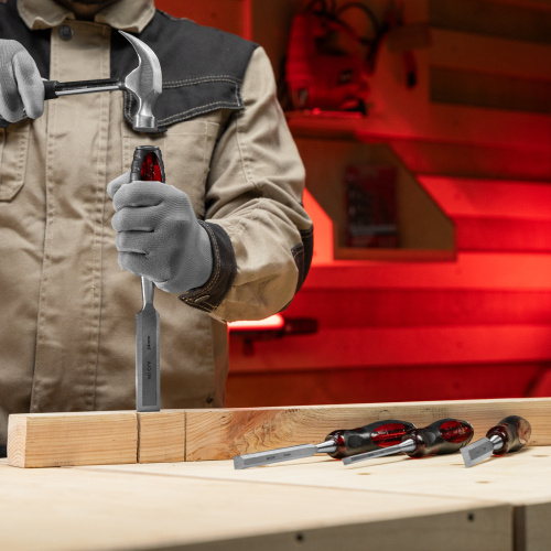 Набор долот-стамесок плоских "Тигровый глаз", 4 шт, 6-12-18-24 мм Matrix по ценам производителя в Челябинске с доставкой по всей России