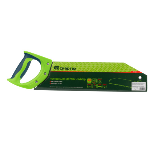 Ножовка по дереву "Зубец", 400 мм, шаг зуба 10 мм, каленый зуб 2D, двухкомпонентная рукоятка Сибртех по ценам производителя в Челябинске с доставкой по всей России