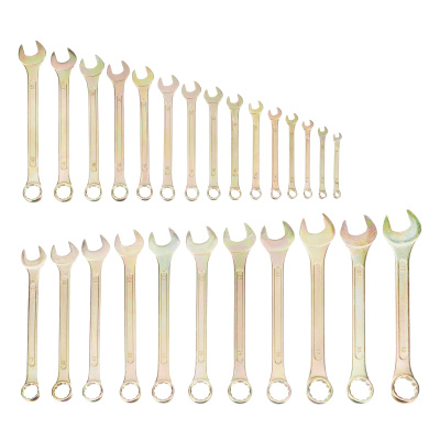 Набор ключей комбинированный 6-32 мм, 26 шт, желтый цинк Сибртех по ценам производителя в Челябинске с доставкой по всей России