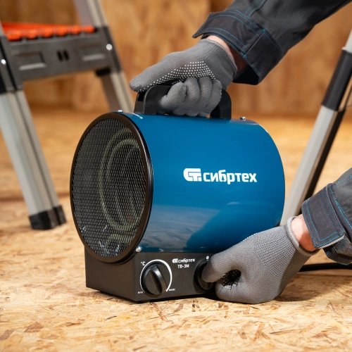 Тепловая пушка ТВ-3М (тепловентилятор), 230 В, 3 режима: вентилятор/1500 Вт /3000 Вт Сибртех по ценам производителя в Челябинске с доставкой по всей России