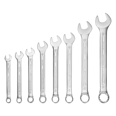 Набор ключей комбинированных 8-19 мм, 8 шт, CrV, холодный штамп Gross по ценам производителя в Челябинске с доставкой по всей России