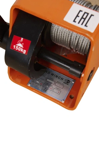 Лебедка ручная барабанная с тросом  150кг  20м со съемной ручкой TOR GR по ценам производителя в Челябинске с доставкой по всей России