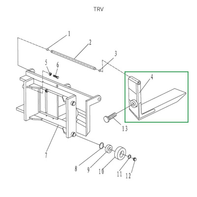 Вила для ручного штабелера для TRV1016 по ценам производителя в Челябинске с доставкой по всей России