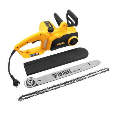 Пила цепная электрическая EDS-1800P, 1.8 кВт,поперечная, шина 40 см, шаг 3/8, паз 1.3 мм, 57 звеньев Denzel купить в Москве с доставкой по всей России | ProtosMarket.ru