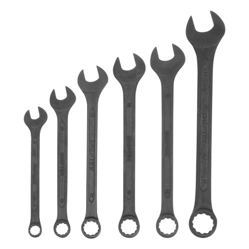 Набор ключей комбинированных, 8 - 17 мм, 6 шт., CrV, фосфатированные Сибртех по ценам производителя в Челябинске с доставкой по всей России