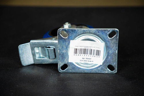 Колесо поворотное резина SRCLb 42 100 мм с тормозом (N) по ценам производителя в Челябинске с доставкой по всей России