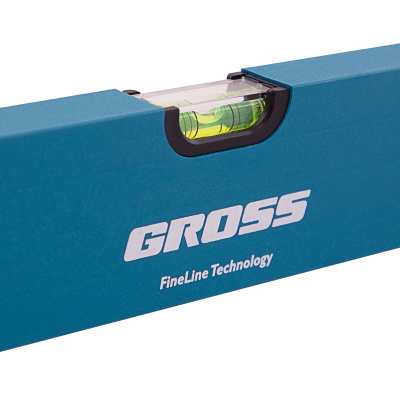 Уровень алюминиевый, 1800 мм, усиленный с ударопрочными заглушками, рукоятки, 3 глазка Gross по ценам производителя в Челябинске с доставкой по всей России