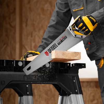 Ножовка по дереву, 450 мм, 11 TPI, зуб 3D, металлопластиковая рукоятка Denzel по ценам производителя в Челябинске с доставкой по всей России