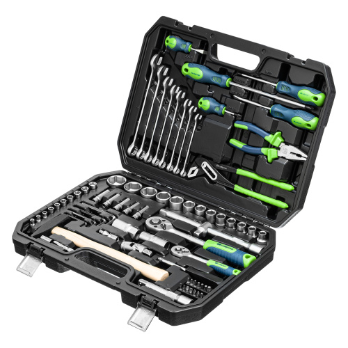 Набор инструментов, 1/2", 1/4", пластиковый кейс 76 предметов Сибртех по ценам производителя в Челябинске с доставкой по всей России