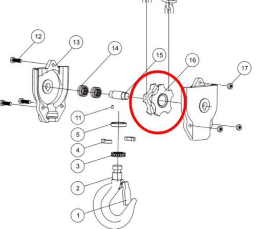Грузовой вал звёздочка крюковой подвески 0502 купить в Москве с доставкой по всей России | ProtosMarket.ru