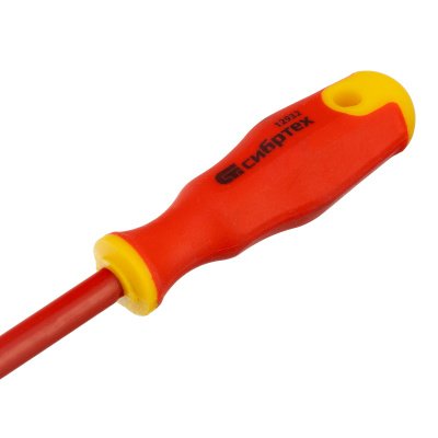 Отвертка диэлектрическая SL4 х 100 мм, CrV, до 1000 В, двухкомпонентная рукоятка Сибртех по ценам производителя в Челябинске с доставкой по всей России