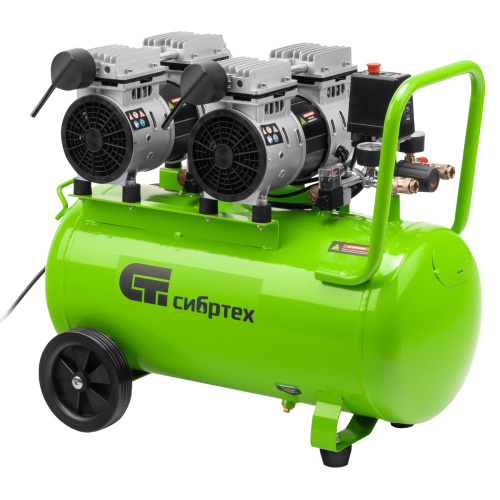 Компрессор безмаслянный малошумный МБ 2000/50, 2000 Вт, 50л, 300 л/мин Сибртех по ценам производителя в Челябинске с доставкой по всей России