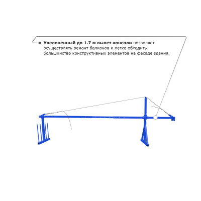 Строительная люлька ZLP-800 (длина платформы 7,5 м, длина троса 60 м) по ценам производителя в Челябинске с доставкой по всей России