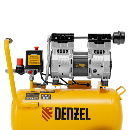 Компрессор DLS950/24 безмаслянный малошумный 950 Вт, 165 л/мин, ресивер 24 л Denzel по ценам производителя в Челябинске с доставкой по всей России
