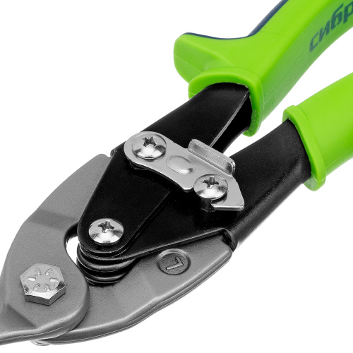 Ножницы по металлу, 250 мм, левый рез, сталь С55, двухкомпонентные рукоятки СИБРТЕХ по ценам производителя в Челябинске с доставкой по всей России