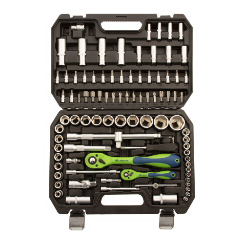 Набор инструментов 94 предмета, CrV, 1/2", 1/4" Сибртех по ценам производителя в Челябинске с доставкой по всей России