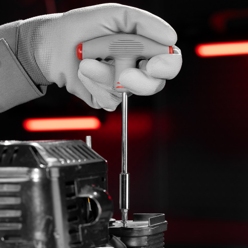 Отвертка с Т-образной эргономичной ручкой и набором бит, 11 шт, CrV Matrix по ценам производителя в Челябинске с доставкой по всей России