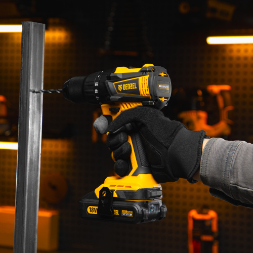 Дрель-шуруповерт аккумуляторная, бесщет. BLDL-IB-18-0, Li-Ion, 18 В Denzel по ценам производителя в Челябинске с доставкой по всей России