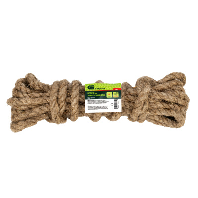 Веревка льнопеньковая, D 10 мм, L 6 м, крученая Сибртех по ценам производителя в Челябинске с доставкой по всей России