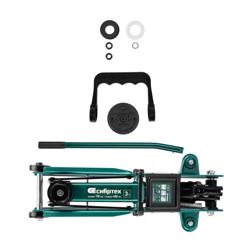 Домкрат гидравлический подкатной, 3 т, 135-400 мм Сибртех по ценам производителя в Челябинске с доставкой по всей России