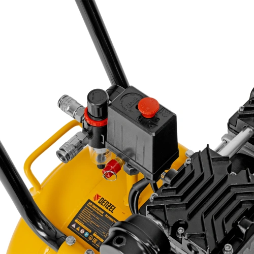 Компрессор безмасляный, малошумный  DLS 2250/100, 2250 Вт, 3x750, 100 л, 410 л/мин блок управления/ Denzel по ценам производителя в Челябинске с доставкой по всей России