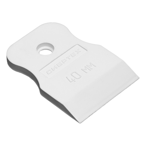 Шпатель, белая резина, 40 мм Сибртех по ценам производителя в Челябинске с доставкой по всей России