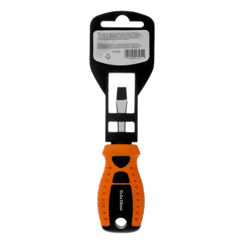 Отвертка "Point", SL6 х 38 мм, CS, двухкомпонентная рукоятка Sparta по ценам производителя в Челябинске с доставкой по всей России