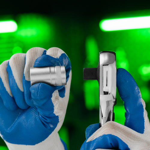 Ключ-трещотка 1/2", 45 зубьев, цельнометаллический, с быстрым сбросом, CrV, хром Сибртех по ценам производителя в Челябинске с доставкой по всей России