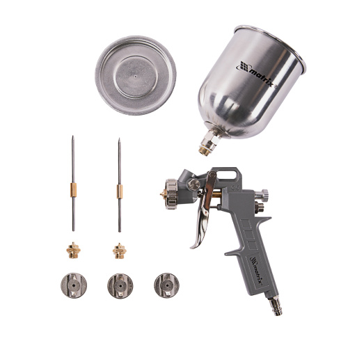 Краскораспылитель пневматический с верхним бачком V 0.6 л, сопло D 1.2, 1.5 и 1.8 мм Matrix по ценам производителя в Челябинске с доставкой по всей России