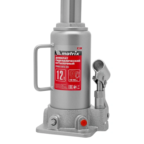 Домкрат гидравлический бутылочный, 12 т, высота подъема 230-465 мм Matrix по ценам производителя в Челябинске с доставкой по всей России