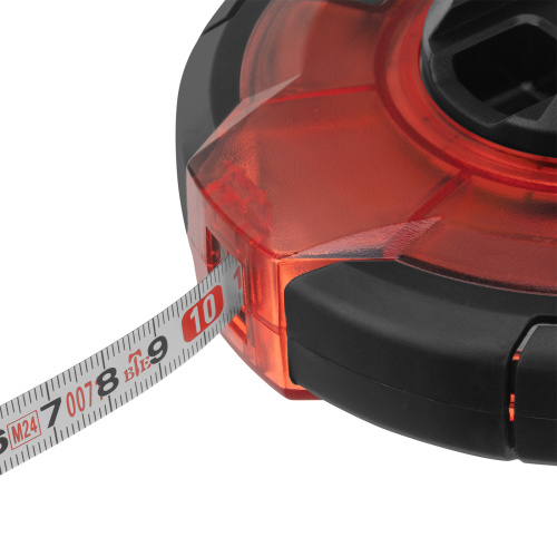 Рулетка геодезическая 30 м х 12,5 мм, закрытый корпус, стальная лента, односторонняя шкала, Pro Matrix по ценам производителя в Челябинске с доставкой по всей России