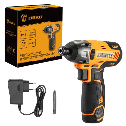 Винтоверт аккумуляторный ударный DEKO DKIS12FU-Li, 12В, 1х2.0Ач по ценам производителя в Челябинске с доставкой по всей России