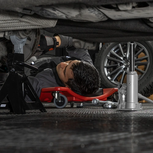 Домкрат гидравлический бутылочный, 2 т, h подъема 181-345 мм, в пластиковом кейсе Matrix по ценам производителя в Челябинске с доставкой по всей России