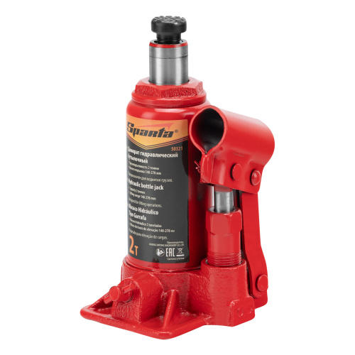 Домкрат гидравлический бутылочный, 2 т, h подъема 148-278 мм Sparta по ценам производителя в Челябинске с доставкой по всей России