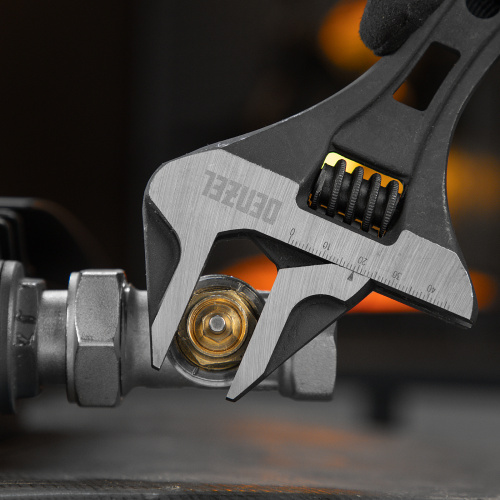 Ключ разводной 185 мм, CrV, кованый, укороченная рукоятка Denzel по ценам производителя в Челябинске с доставкой по всей России