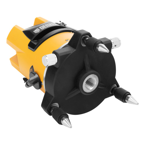 Лазерный уровень LX3, 10 м, ± 0,3 мм/1 м, 635 нм, 4 вертикальных, 1 горизонтальная плоскости, резьба 5/8" Denzel по ценам производителя в Челябинске с доставкой по всей России