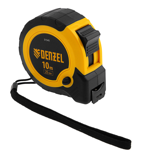 Рулетка 10м х 25мм, двухкомп. корпус, кнопка-пауза Denzel по ценам производителя в Челябинске с доставкой по всей России