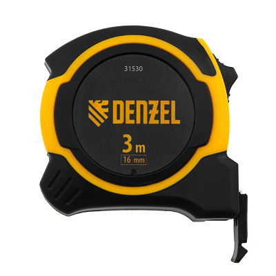 Рулетка 3м х 16мм, двухкомп. корпус, магнитный обрезиненный зацеп Denzel по ценам производителя в Челябинске с доставкой по всей России