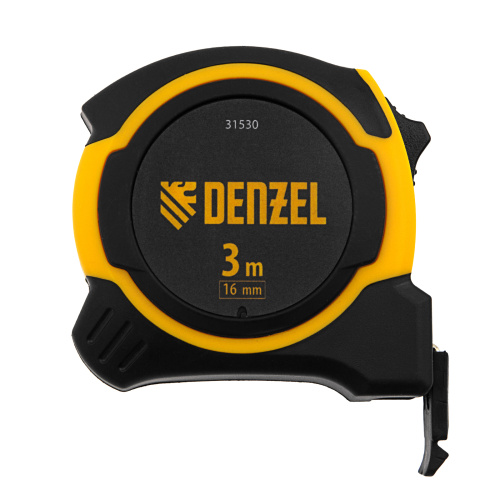 Рулетка 3м х 16мм, двухкомп. корпус, магнитный обрезиненный зацеп Denzel по ценам производителя в Челябинске с доставкой по всей России