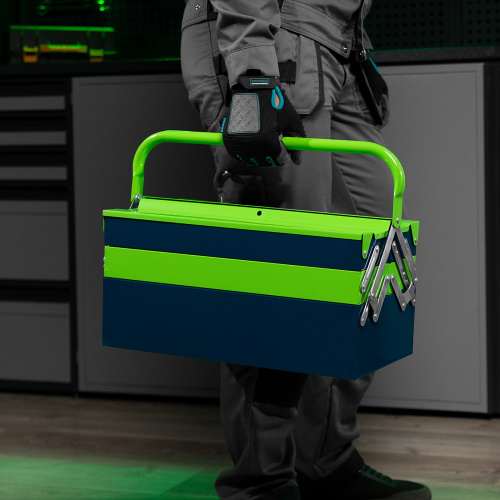 Ящик для инструмента, 430 х 200 х 200 мм, пять секций, металлический Сибртех 90751 по ценам производителя в Челябинске с доставкой по всей России