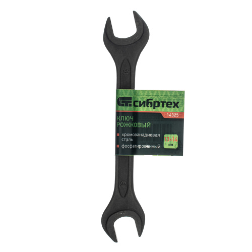 Ключ рожковый,13 х 14 мм, CrV, фосфатированный Сибртех по ценам производителя в Челябинске с доставкой по всей России