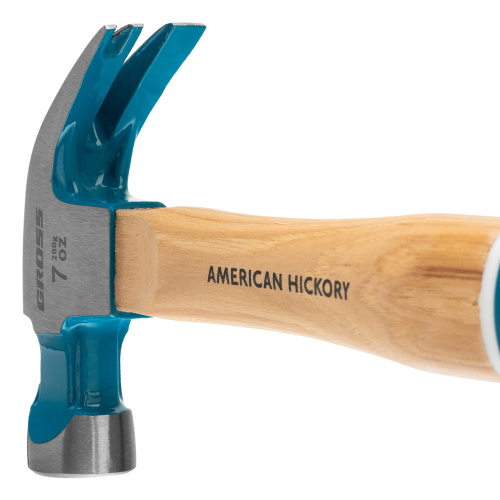 Молоток-гвоздодер, 200 г, угол 45, магнит, обрезиненная рукоятка American hickory GROSS по ценам производителя в Челябинске с доставкой по всей России
