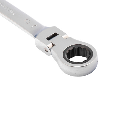 Ключ комбинированный трещоточный, 15 мм, CrV, шарнирный, зеркальный хром Matrix по ценам производителя в Челябинске с доставкой по всей России