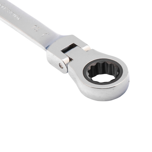 Ключ комбинированный трещоточный, 15 мм, CrV, шарнирный, зеркальный хром Matrix по ценам производителя в Челябинске с доставкой по всей России