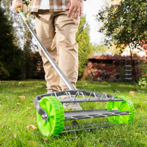 Аэратор газонный, 440 х 1400 мм, стальной черенок, Palisad по ценам производителя в Челябинске с доставкой по всей России