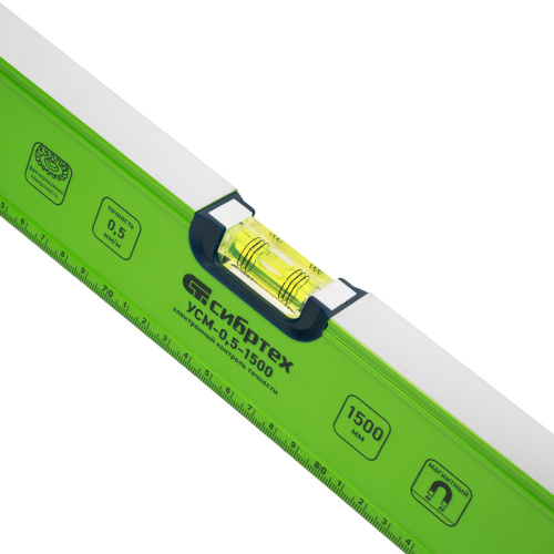 Уровень алюминиевый УСМ-0,5-1500, фрезерованный, 3 глазка, магнитный, рукоятки, 1500 мм Сибртех по ценам производителя в Челябинске с доставкой по всей России