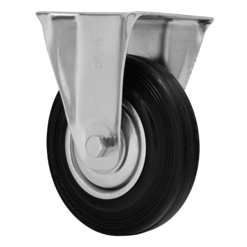 Колесо неповоротное D 125 мм, крепление  платформенное Сибртех по ценам производителя в Челябинске с доставкой по всей России